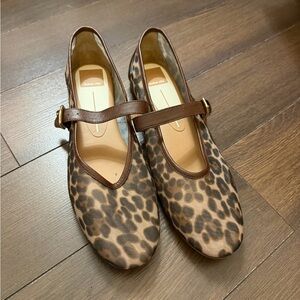 Dolce Vita Leopard Print Mary Jane Flats